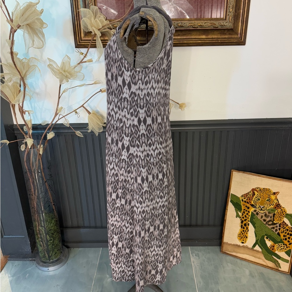GARNET HILL Cotton Gauze Geometric Maxi Dress ~ Size Petite Small 🧡🍄 - Picture 2 of 6